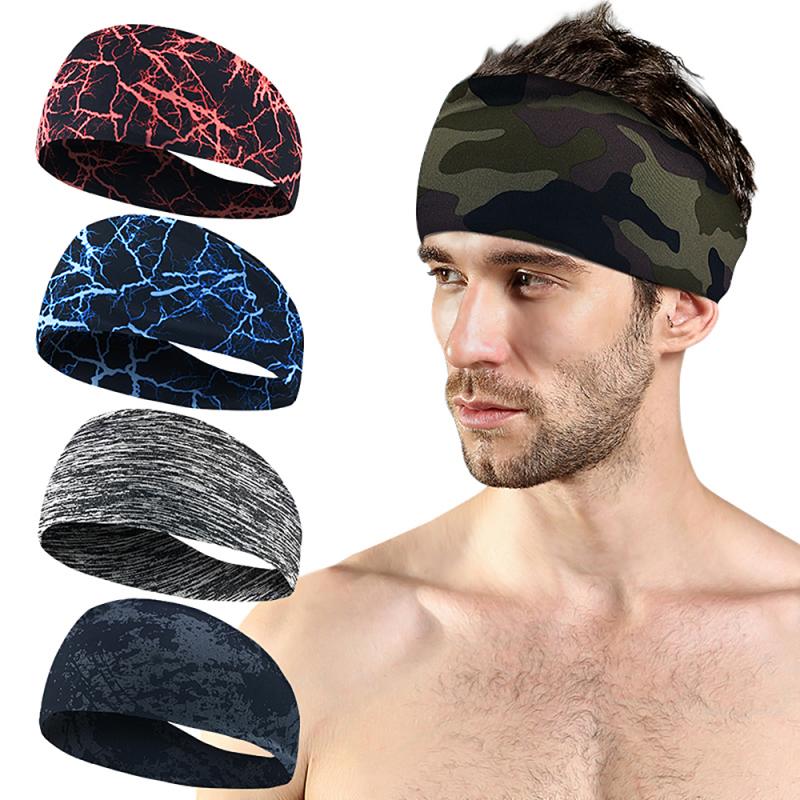 Men's Printed Wide Sports Headband | ManBands for Long Hair Man